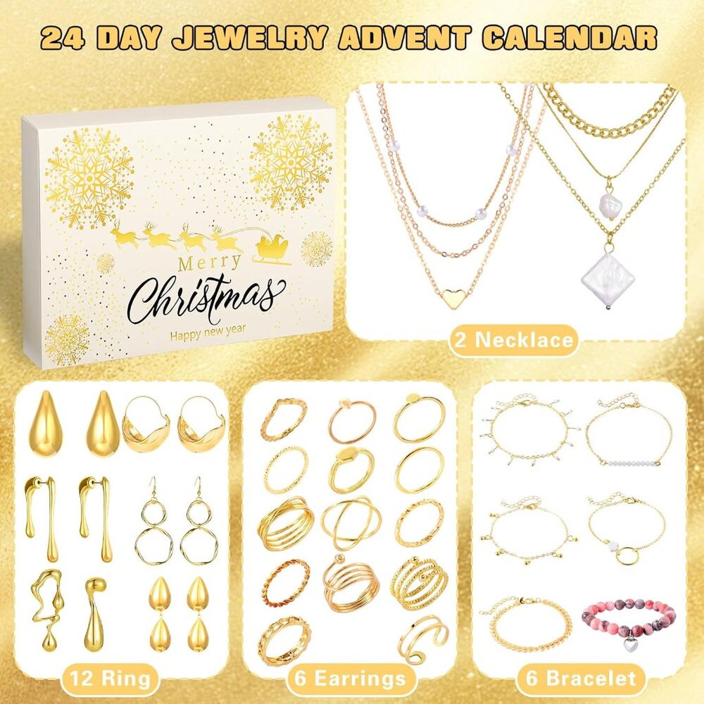 Advent Calendar Jewelry For Adult 24 Days Holiday Surprise Countdown With Neckla View 2